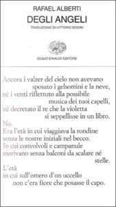 Copertina del libro Degli angeli di Rafael Alberti