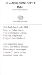 Copertina del libro Inni di Johann Wolfgang Goethe