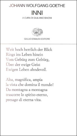 Copertina del libro Inni di Johann Wolfgang Goethe
