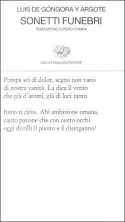 Copertina del libro Sonetti funebri e altre composizioni di Luís de Góngora