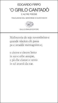 Copertina del libro ‘O grillo cantadò e altre poesie di Edoardo Firpo