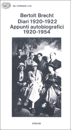 Copertina del libro Diari 1920-1922. Appunti autobiografici 1920-1954 di Bertolt Brecht