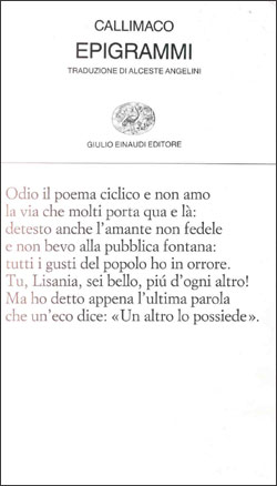 Copertina del libro Epigrammi