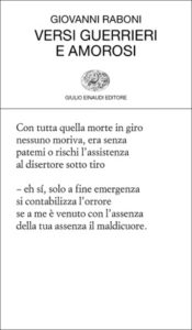 Copertina del libro Versi guerrieri e amorosi di Giovanni Raboni