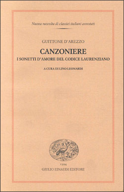 Copertina del libro Canzoniere di Guittone d'Arezzo