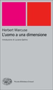 Copertina del libro L’uomo a una dimensione di Herbert Marcuse