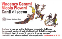 Copertina del libro Canti di scena di Vincenzo Cerami