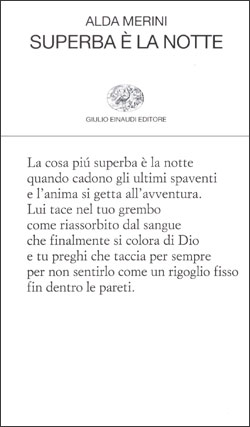 Superba è la notte, Alda Merini. Giulio Einaudi editore - Collezione di  poesia