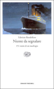 Copertina del libro Niente da segnalare di Fabrizio Rondolino