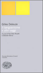 Copertina del libro Il bergsonismo e altri saggi di Gilles Deleuze