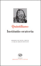 Copertina del libro Institutio oratoria di Quintiliano