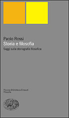 Copertina del libro Storia e filosofia di Paolo Rossi
