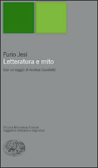 Copertina del libro Letteratura e mito di Furio Jesi