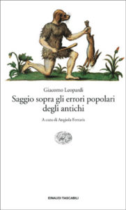 Copertina del libro Saggio sopra gli errori popolari degli antichi di Giacomo Leopardi