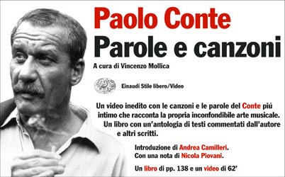 Copertina del libro Parole e canzoni di Paolo Conte