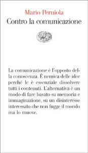 Copertina del libro Contro la comunicazione di Mario Perniola