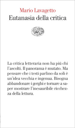 Copertina del libro Eutanasia della critica