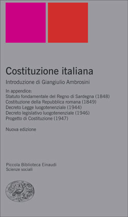 Copertina del libro Costituzione italiana di VV.