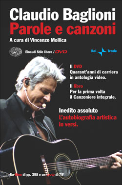 Copertina del libro Parole e canzoni di Claudio Baglioni