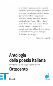 Copertina del libro Antologia della poesia italiana. Ottocento di VV.