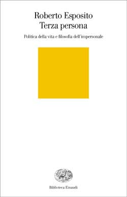 Copertina del libro Terza persona di Roberto Esposito