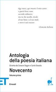 Copertina del libro Antologia della poesia italiana. Novecento di VV.