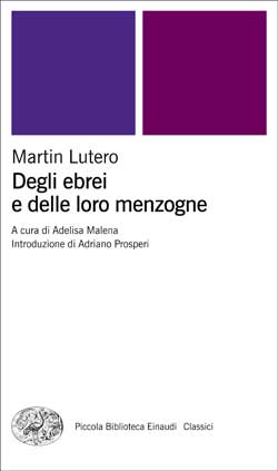 Copertina del libro Degli ebrei e delle loro menzogne di Martin Lutero