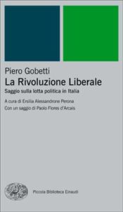 Copertina del libro La Rivoluzione Liberale di Piero Gobetti