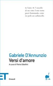 Copertina del libro Versi d’amore di Gabriele D'Annunzio