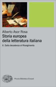 Copertina del libro Storia europea della letteratura italiana II di Alberto Asor Rosa