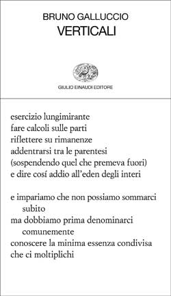 Copertina del libro Verticali di Bruno Galluccio