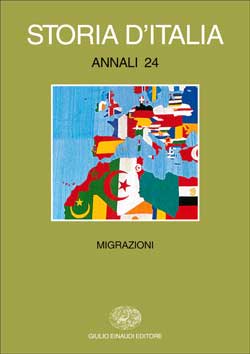 Copertina del libro Storia d’Italia. Annali 24. Migrazioni di VV.