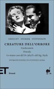 Copertina del libro Creature dell’orrore di Mary Shelley, Bram Stoker, Robert Louis Stevenson