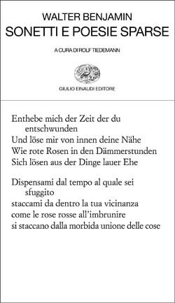 Copertina del libro Sonetti e poesie sparse di Walter Benjamin