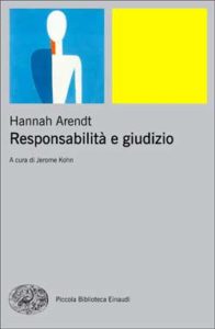 Copertina del libro Responsabilità e giudizio di Hannah Arendt