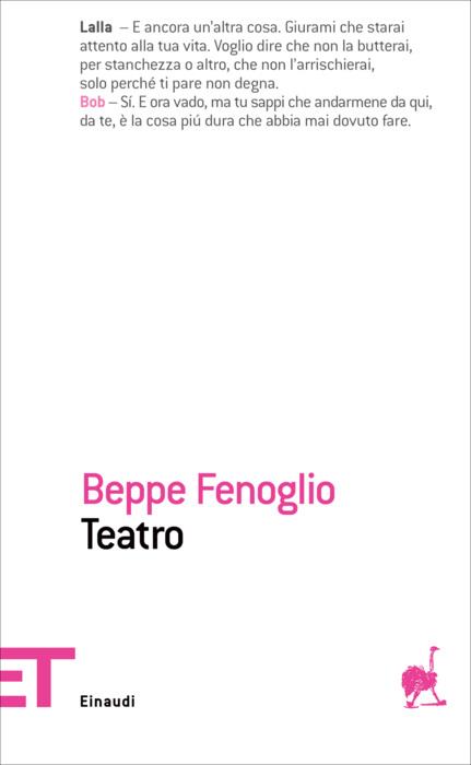 Copertina del libro Teatro di Beppe Fenoglio