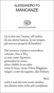 Copertina del libro Mancanze di Alessandro Fo