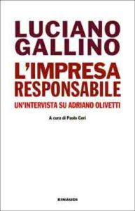 Copertina del libro L’impresa responsabile di Luciano Gallino