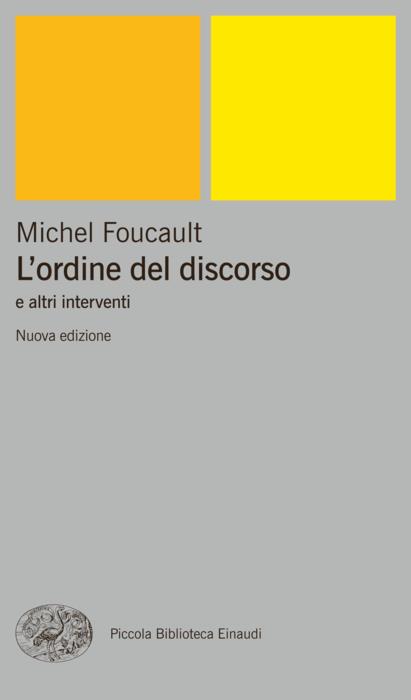 Copertina del libro L’ordine del discorso di Michel Foucault