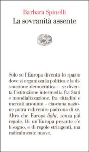 Copertina del libro La sovranità assente di Barbara Spinelli