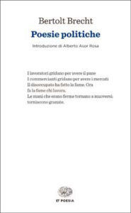 Copertina del libro Poesie politiche di Bertolt Brecht