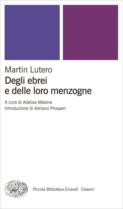 Copertina del libro Degli ebrei e delle loro menzogne di Martin Lutero