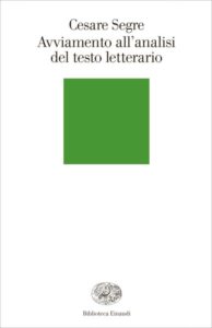 Copertina del libro Avviamento all’analisi del testo letterario di Cesare Segre