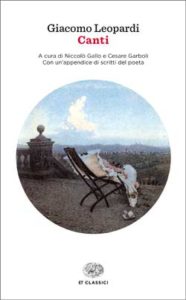 Copertina del libro Canti di Giacomo Leopardi