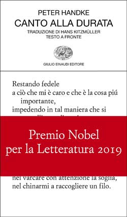 Copertina del libro Canto alla durata di Peter Handke