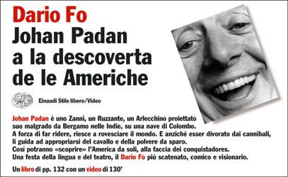 Copertina del libro Johan Padan a la descoverta de le Americhe