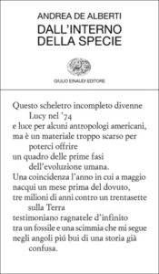Copertina del libro Dall’interno della specie di Andrea De Alberti