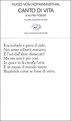 Copertina del libro Canto di vita e altre poesie di Hugo von Hofmannsthal