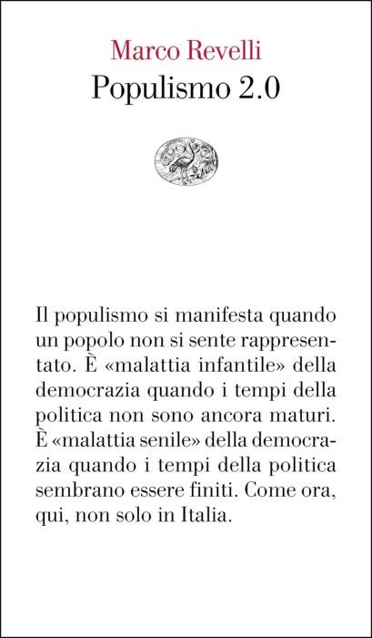 Copertina del libro Populismo 2.0 di Marco Revelli