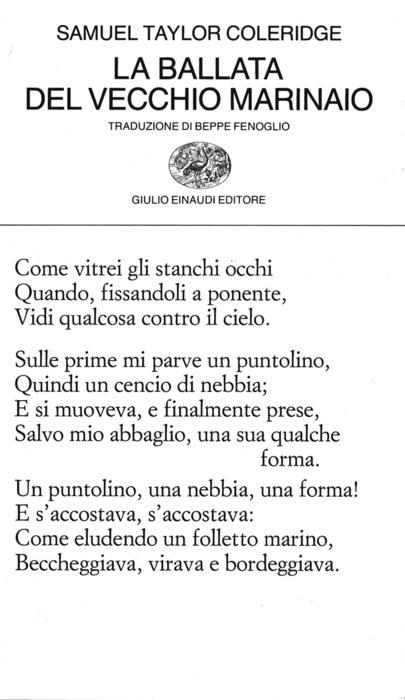 Copertina del libro La ballata del vecchio marinaio di Samuel Taylor Coleridge